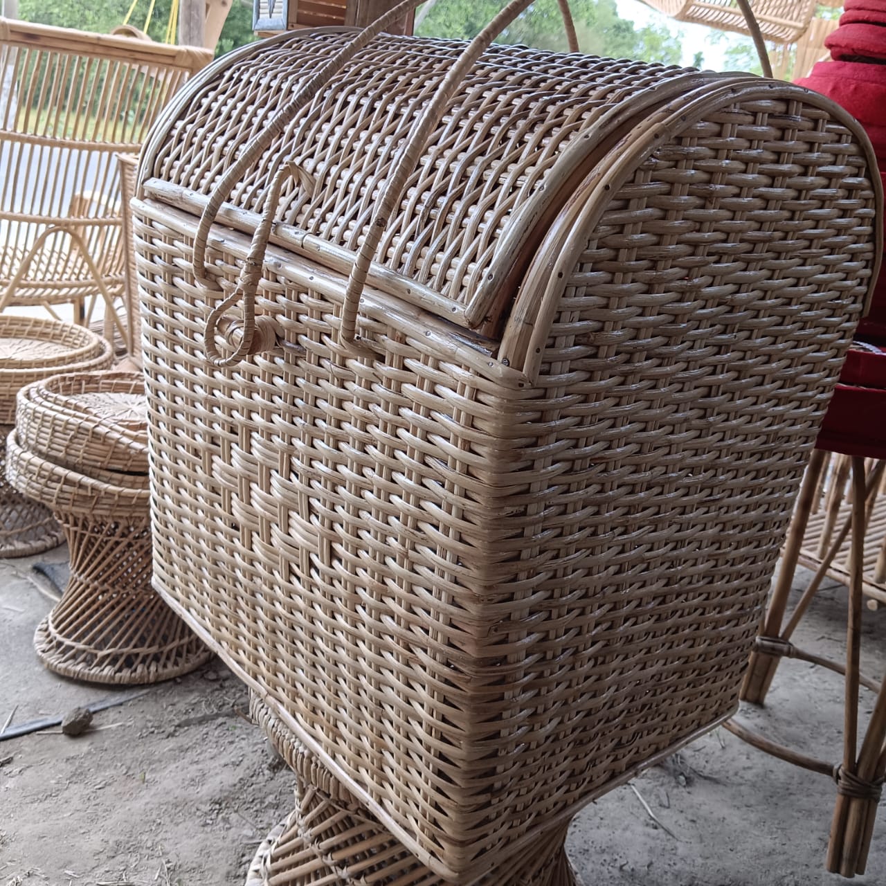 Cane Bag Picnic Baskets | Lunch Basket | Cane  Basket for Gifting, Beige