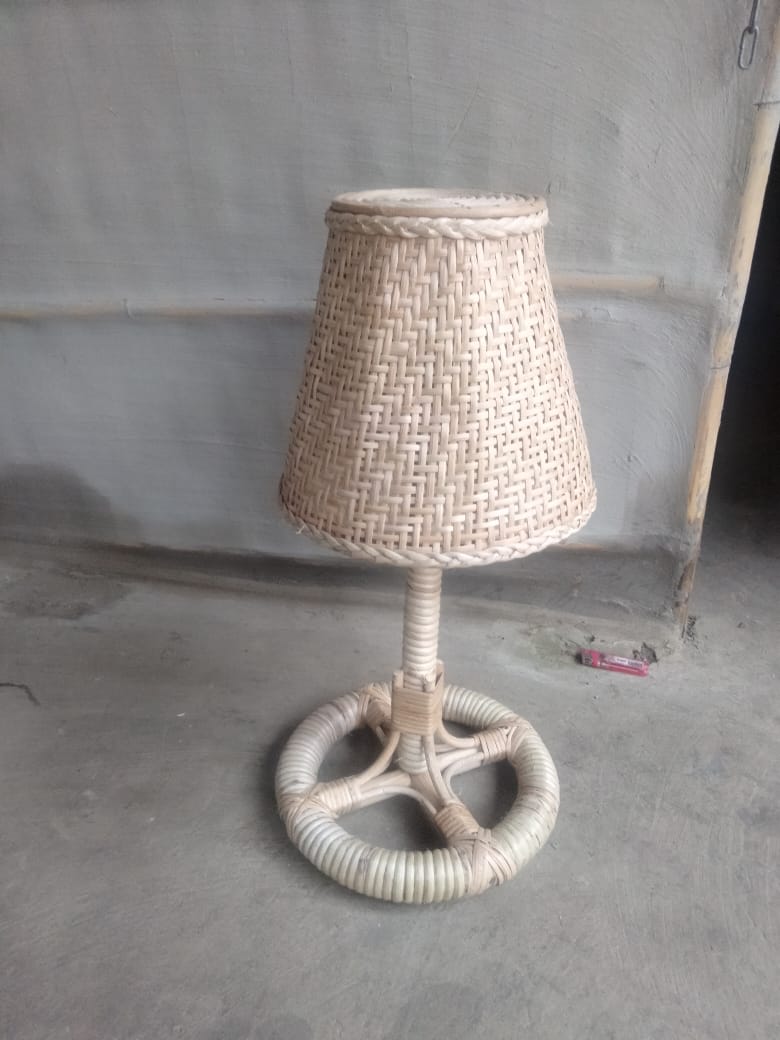 BAMBOO LAMP SHADE Handcrafted Bamboo Hanging Lamp Shade/Cane Pendant Light for Ceiling Decoration | Rustic & Eco-Friendly Hanging Light for Living Room, Bedroom, Home & Café