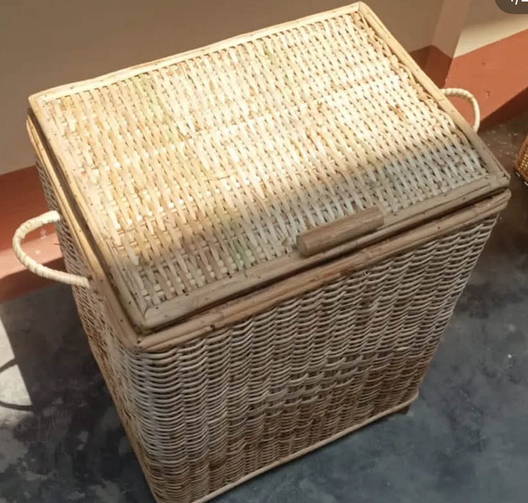 Cane Cloth Bin